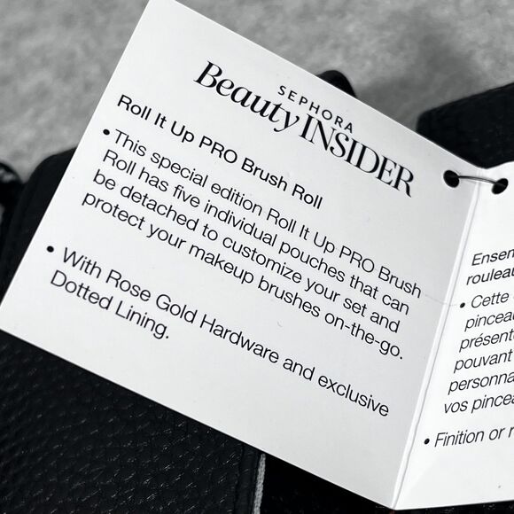 Sephora Beauty Insider Roll It Up PRO Brush Roll 5 Pouch Rose Gold Makeup Case - Picture 10 of 16